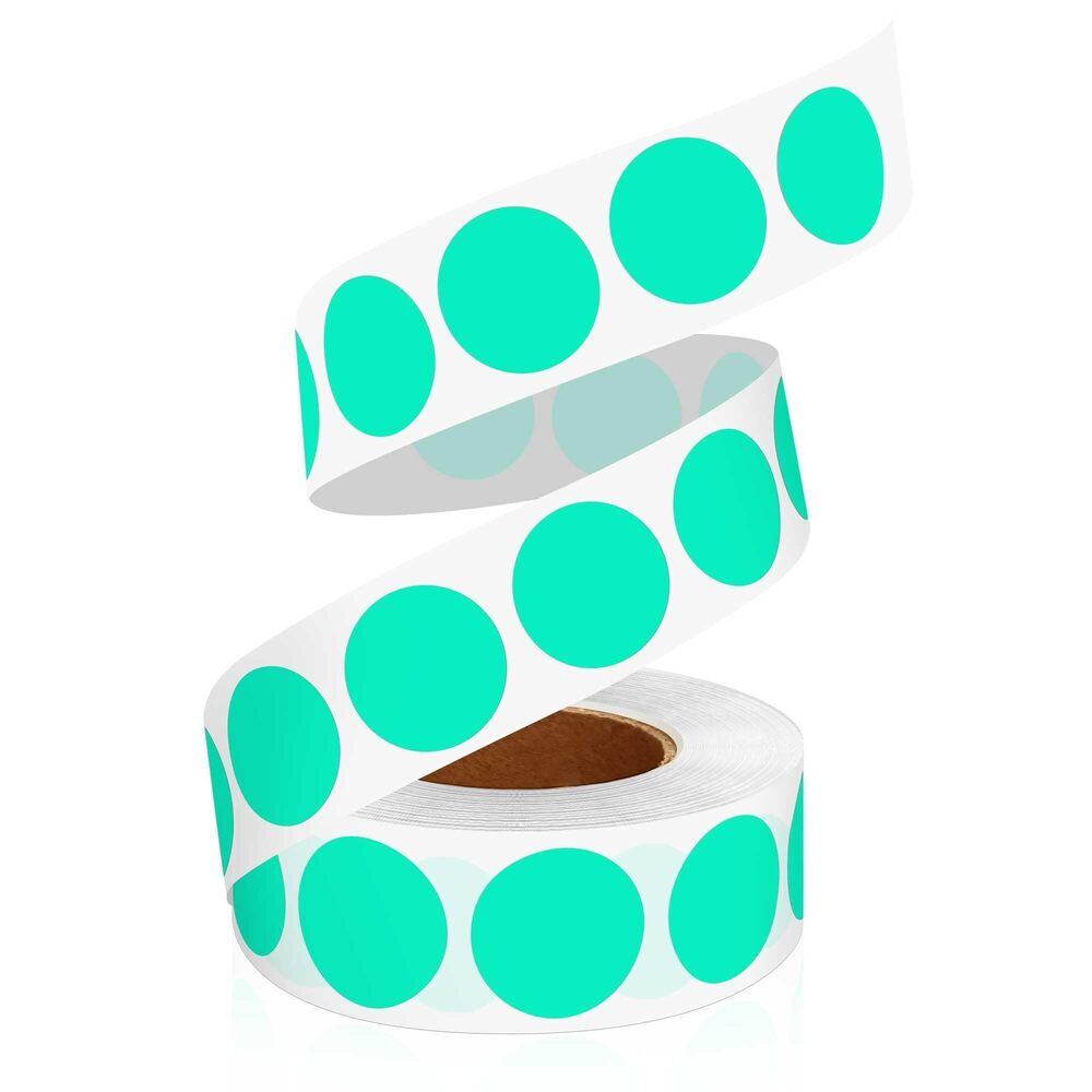 1906 0.75 Inch Multi - Purpose Labels,1000 PCS 3/4" Aqua Labels